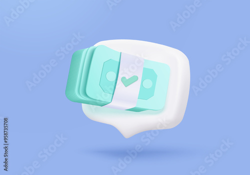 3D money bags saving for finance, investment, online payment and payment concept. Money bags growing business on pastel background. 3d treasure bag icon vector render illustration