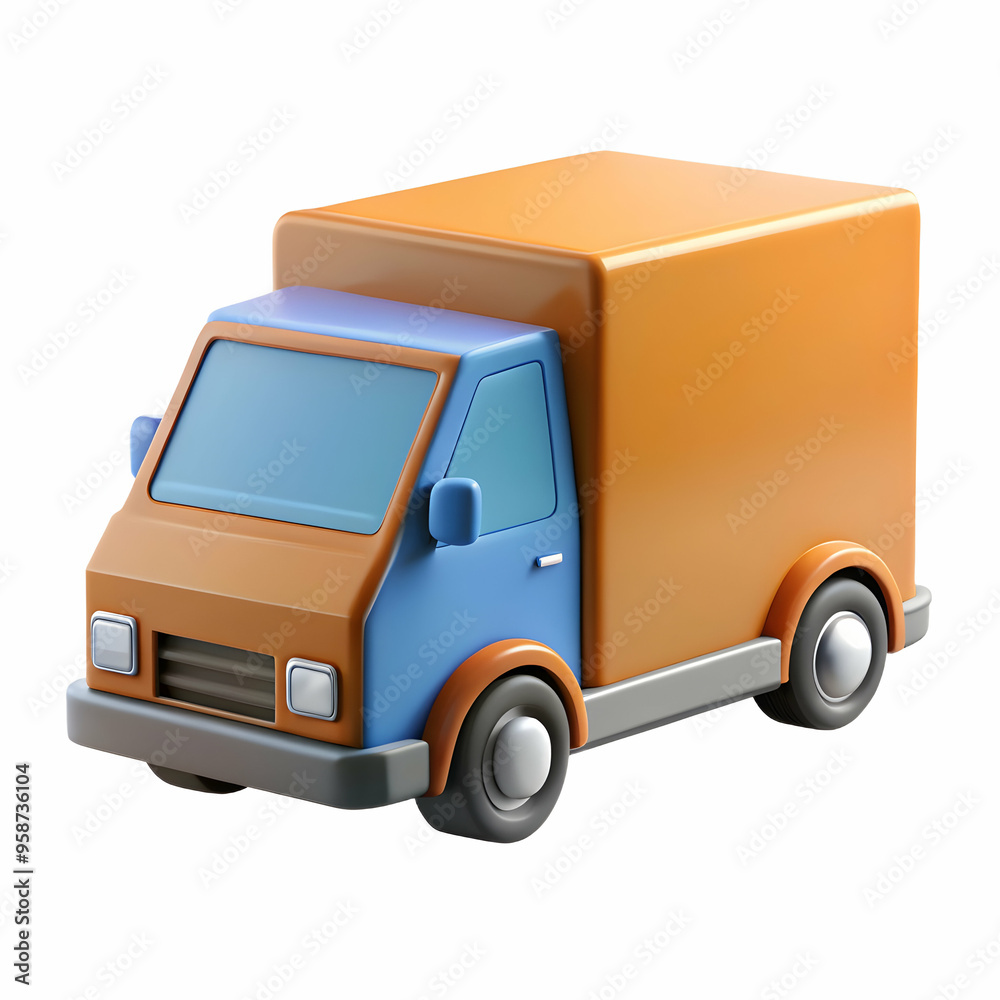 3d delivery truck on white background 3d delivery truck on white background