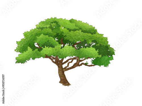 Tree drawn vector