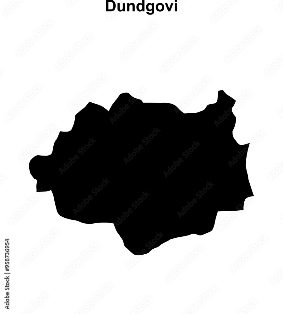 Dundgovi province blank outline map Dundgovi province blank outline map