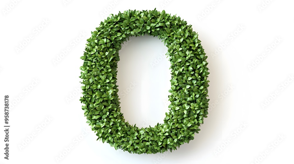 Hyper-Realistic Green Topiary Letter Hyper-Realistic Green Topiary Letter