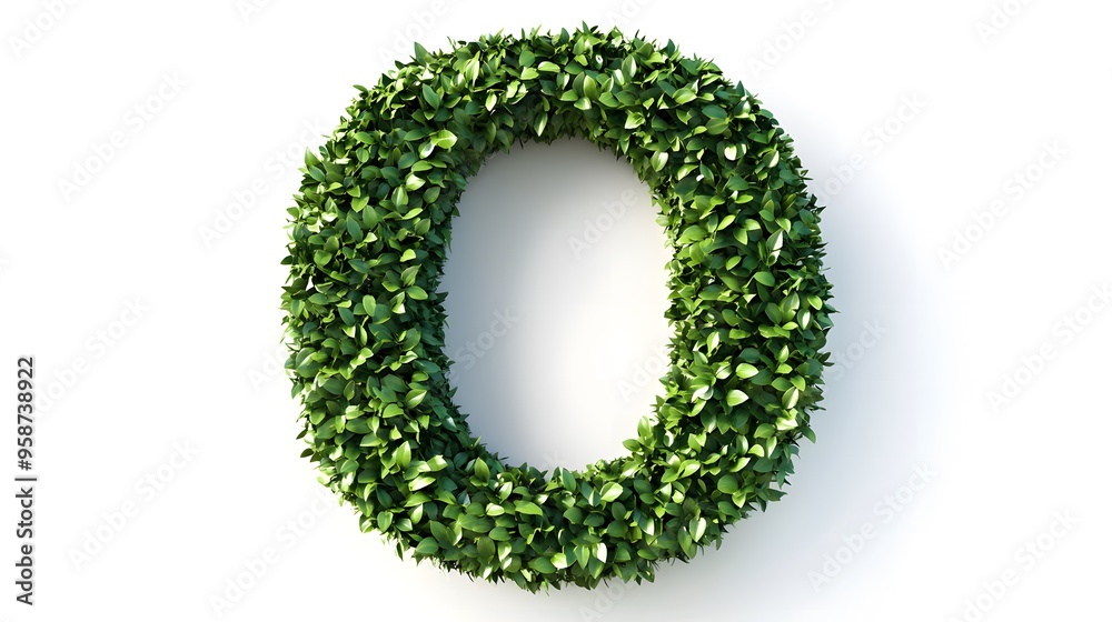 Hyper-Realistic Green Topiary Letter Hyper-Realistic Green Topiary Letter