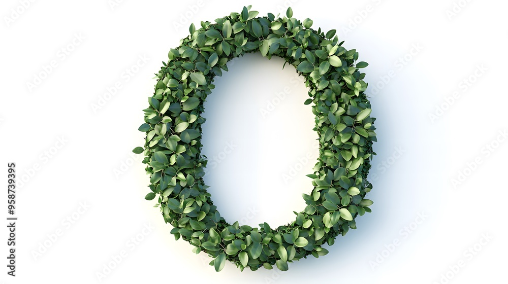 Hyper-Realistic Green Topiary Letter Hyper-Realistic Green Topiary Letter
