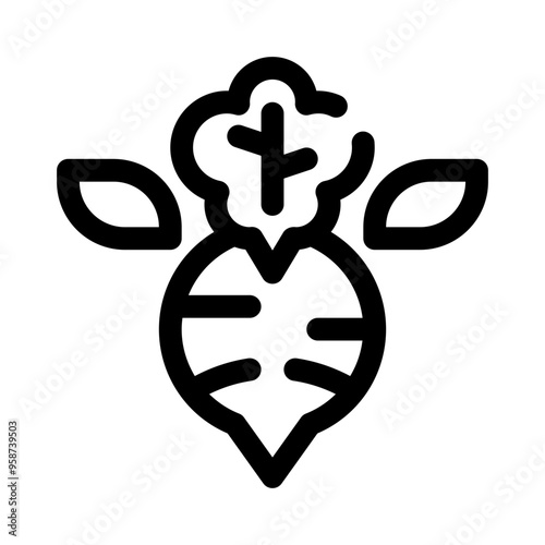 beetroot line icon