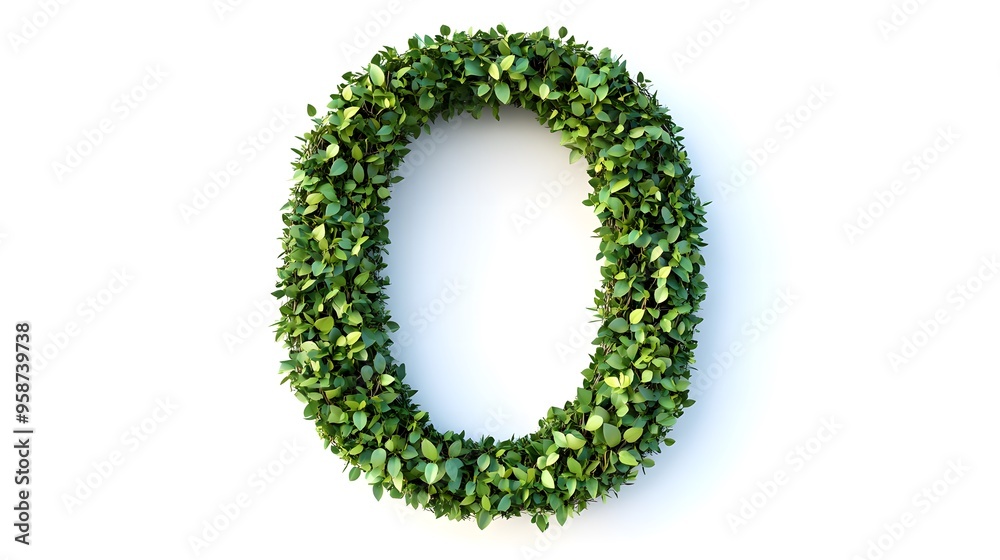 Hyper-Realistic Green Topiary Letter Hyper-Realistic Green Topiary Letter