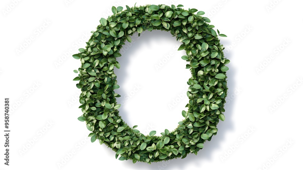 Hyper-Realistic Green Topiary Letter Hyper-Realistic Green Topiary Letter