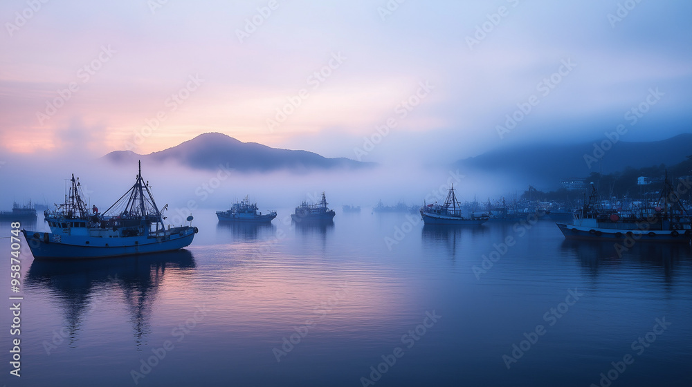 Fototapeta premium boats in the harbor