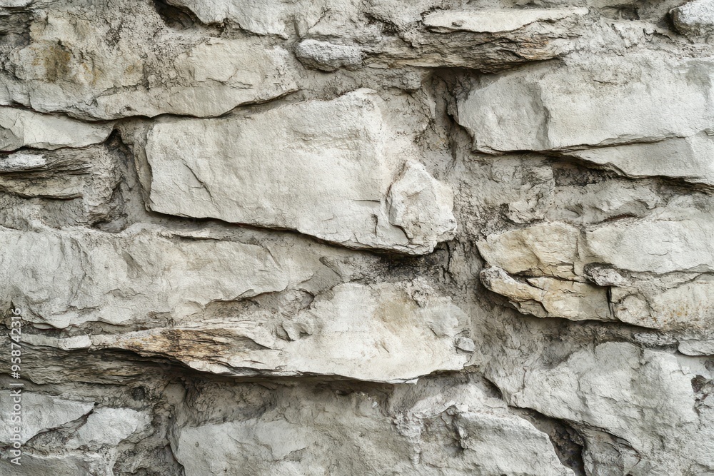 Close-up of a Rough, Gray Stone Wall Close-up of a Rough, Gray Stone Wall
