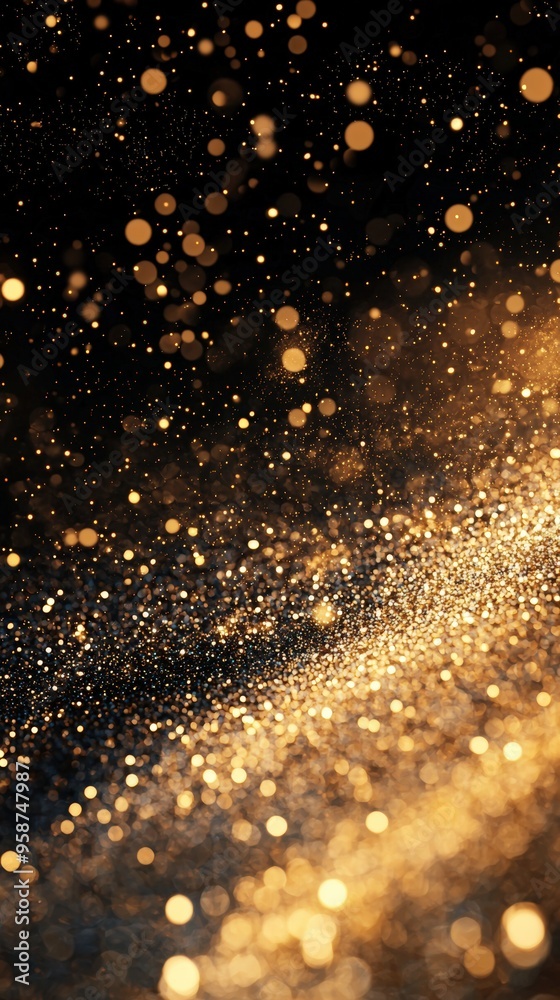 Obraz premium Golden Bokeh Lights Background.