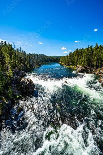 Grand Canyon of the Yellowstone National Park viewing upper and lower waterfalls from various locations including artist and inspiration points