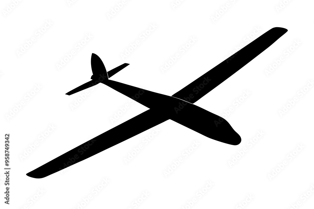 Glider silhouette vector illustration
Glider silhouette vector illustration