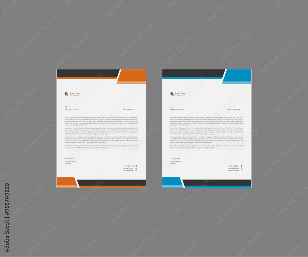 Modern Letterhead design template Modern Letterhead design template