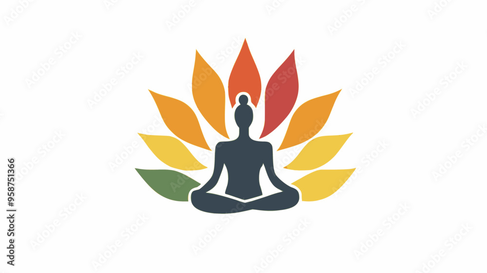 Simple icon for a tribe of breathwork instructors. Zen, yoga concept Simple icon for a tribe of breathwork instructors. Zen, yoga concept