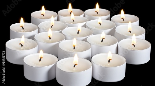 Candles burn steadily, their flames dancing in the dark, casting soft light that enhances the tranquil environment filled with warmth and solemnity