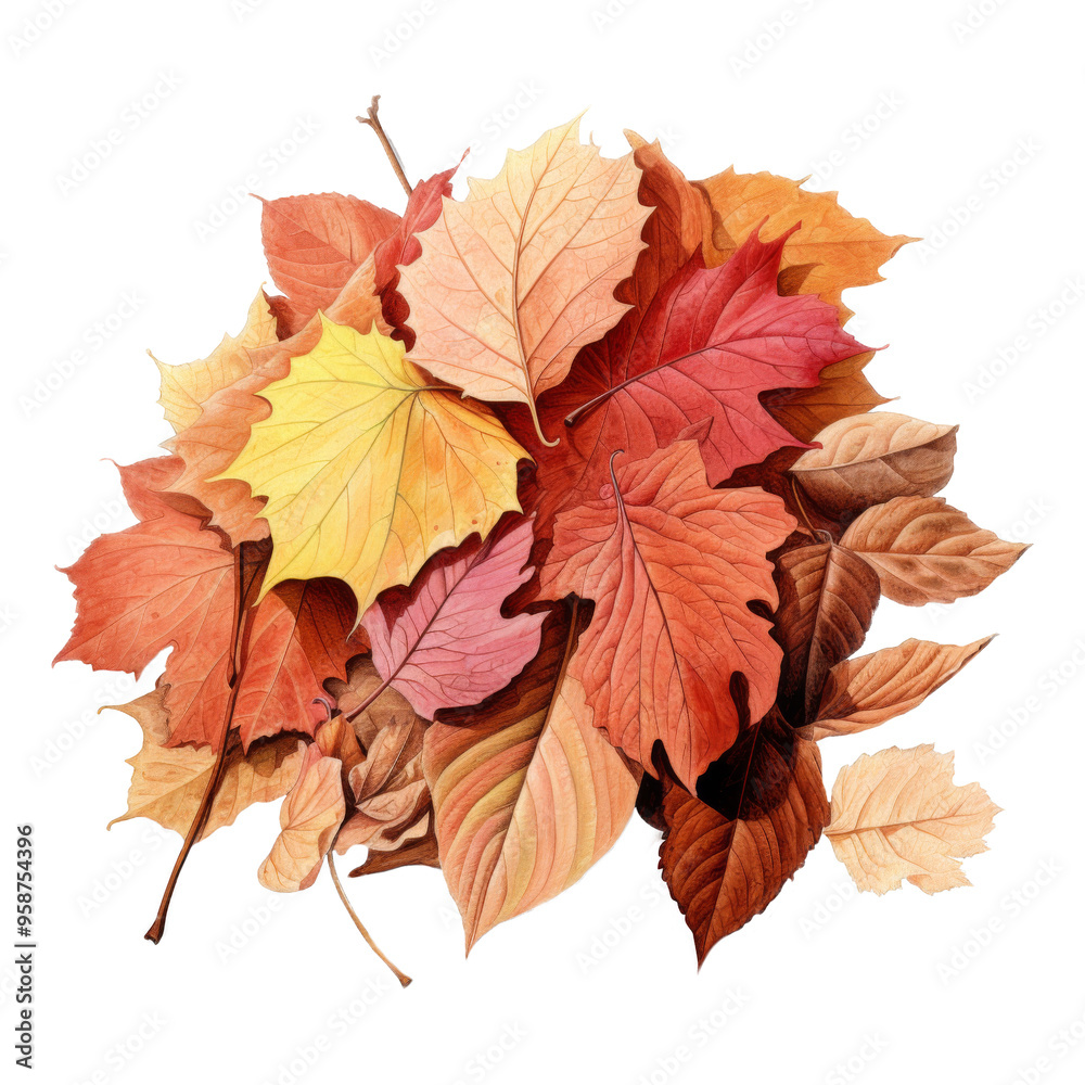 Pile of Dead Autumn Leaves Isolated on a Transparent Background Pile of Dead Autumn Leaves Isolated on a Transparent Background