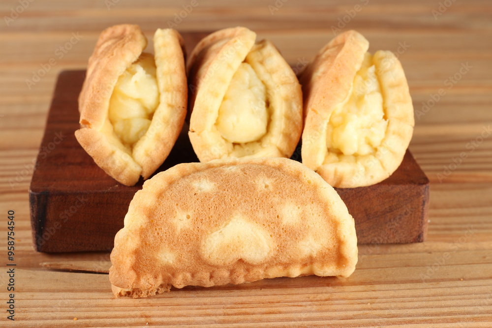 beautiful oriental decorated sweets with cream, bean jam and others beautiful oriental decorated sweets with cream, bean jam and others