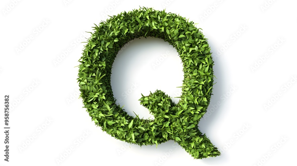 Hyper-Realistic Green Topiary Letter Hyper-Realistic Green Topiary Letter