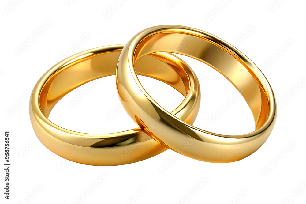 Polished Golden Wedding Rings With a Warm Glow Polished Golden Wedding Rings With a Warm Glow