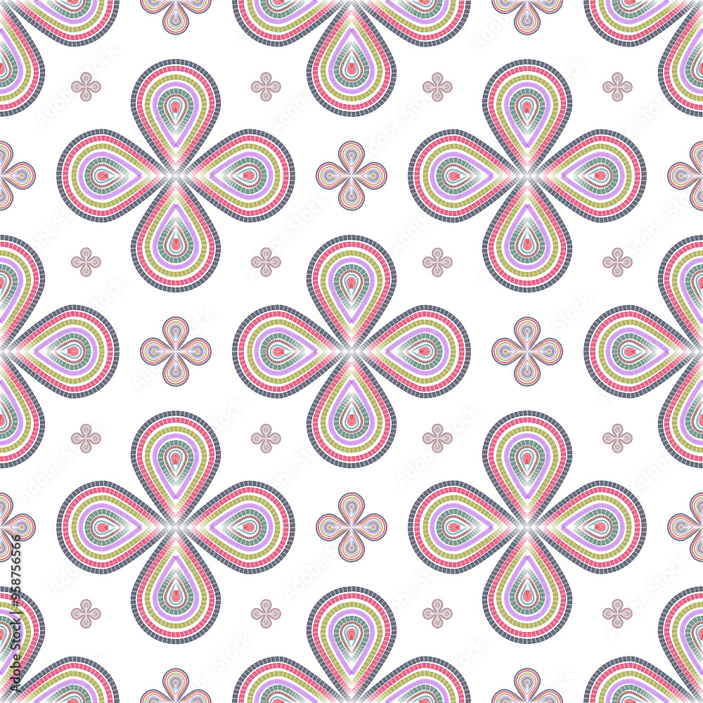 Fototapeta premium Floral collection seamless pattern design 