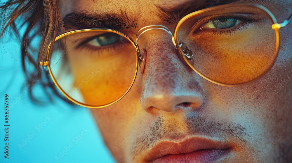 Vibrant accessory against a turquoise background Vibrant accessory against a turquoise background