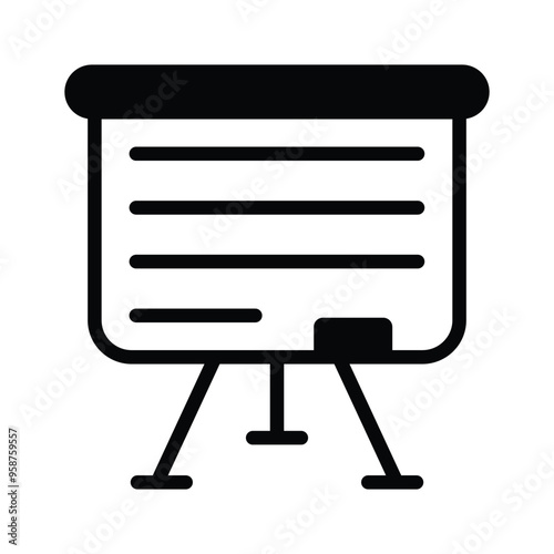 icon of class board, school board icon design