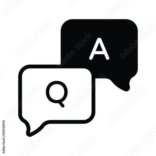 Question and answer icon design, bubble chat vectors