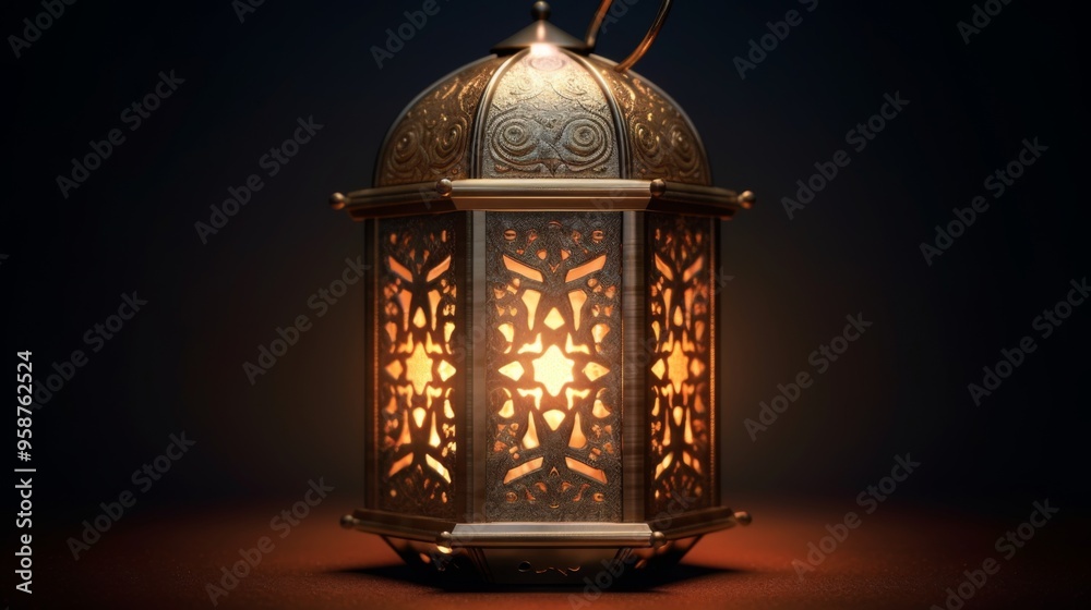 Ornate Lantern Glowing in the Dark Ornate Lantern Glowing in the Dark