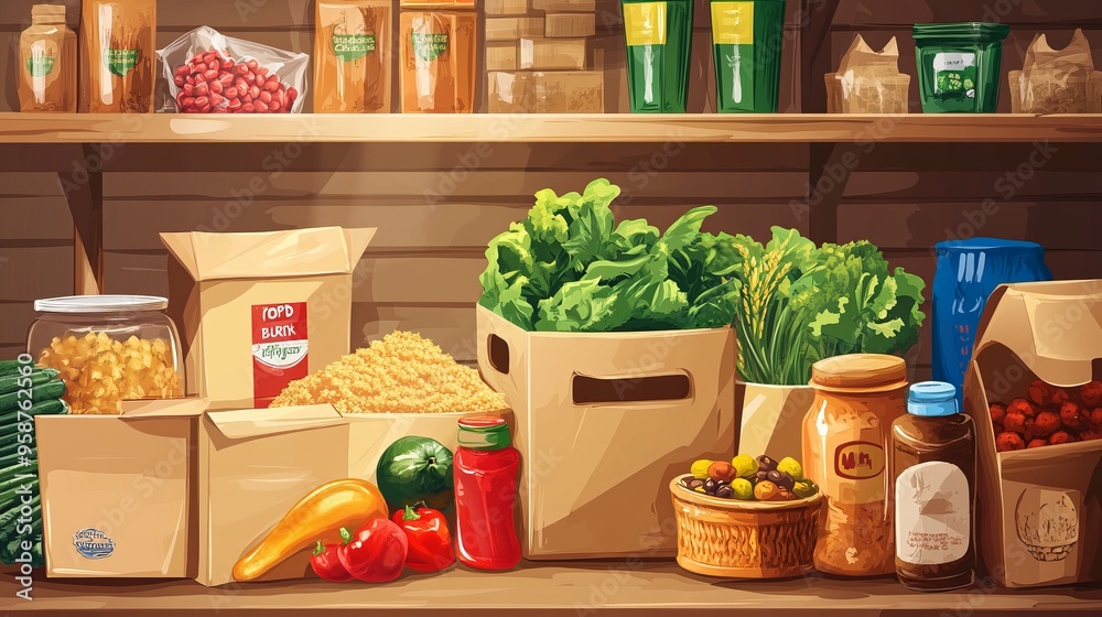 food bank background concept food bank background concept