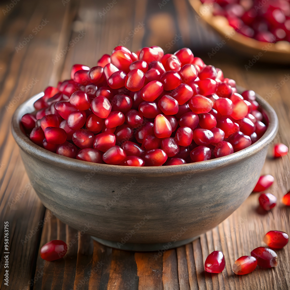 pomegranate seeds on white background pomegranate seeds on white background