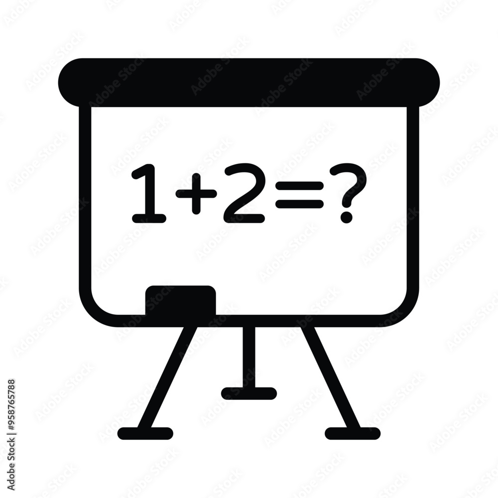 A simple whiteboard icon, ideal for any educational setting A simple whiteboard icon, ideal for any educational setting