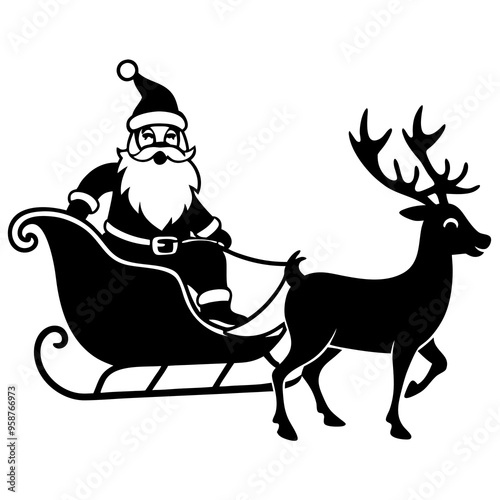 santa claus and reindeer