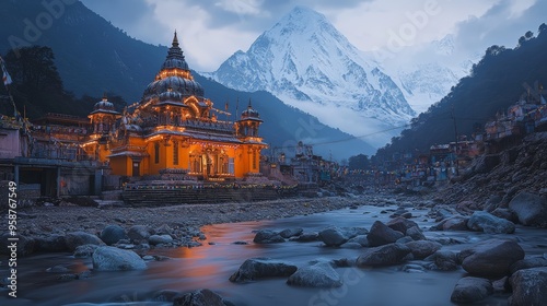 Gangotri Temple in early morning