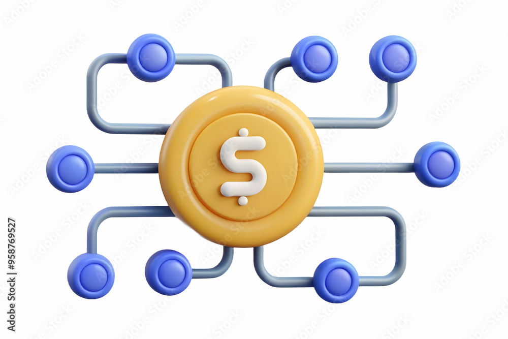 Flat AI Circuit Path with Money Flow Concept - Smart Business Tone Vector Illustration of Streamlined Financial Processes Enabled by AI on White Background Flat AI Circuit Path with Money Flow Concept - Smart Business Tone Vector Illustration of Streamlined Financial Processes Enabled by AI on White Background