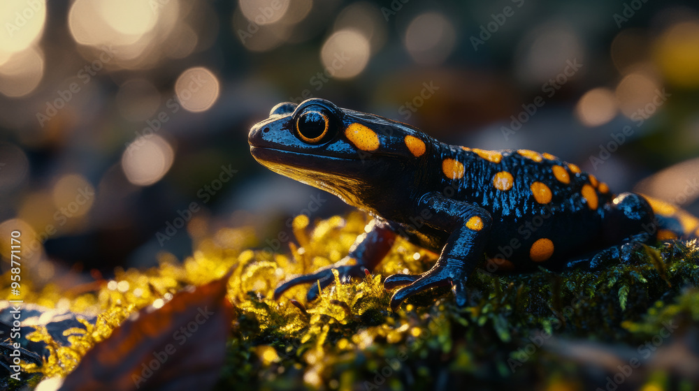 Obraz premium Close-Up Shot of a Vibrantly Colored Frog in its Natural Habitat