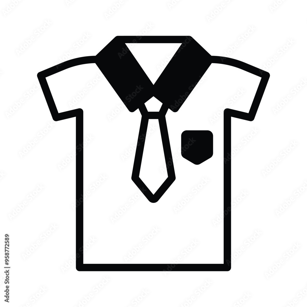 Elevate your projects with this neat and tidy school uniform shirt icon.