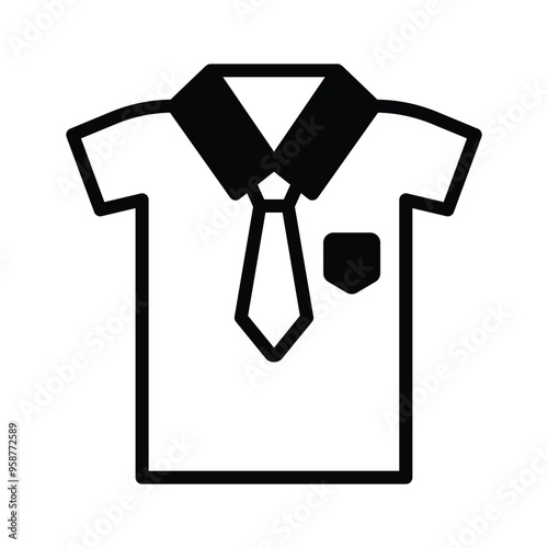 Elevate your projects with this neat and tidy school uniform shirt icon.