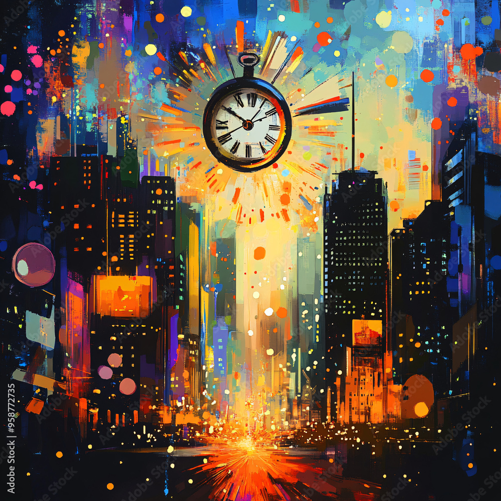 Obraz premium Abstract night sky with glowing stars.Abstract night sky with glowing stars.