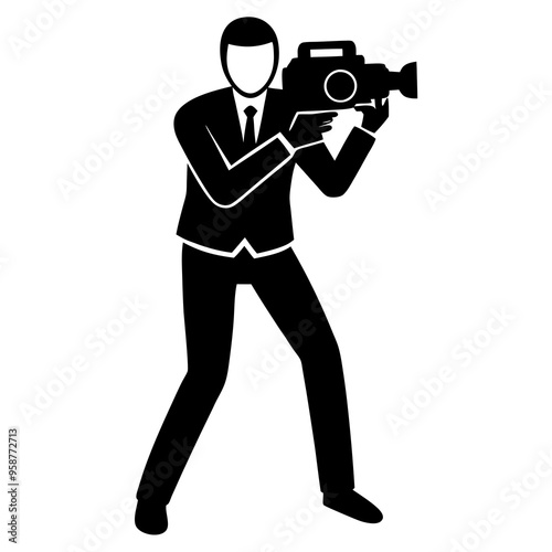  camera man vector illustrator