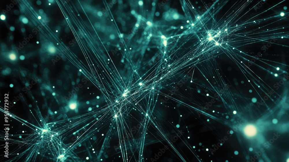 A complex digital network background, ideal for AI, data encryption ...