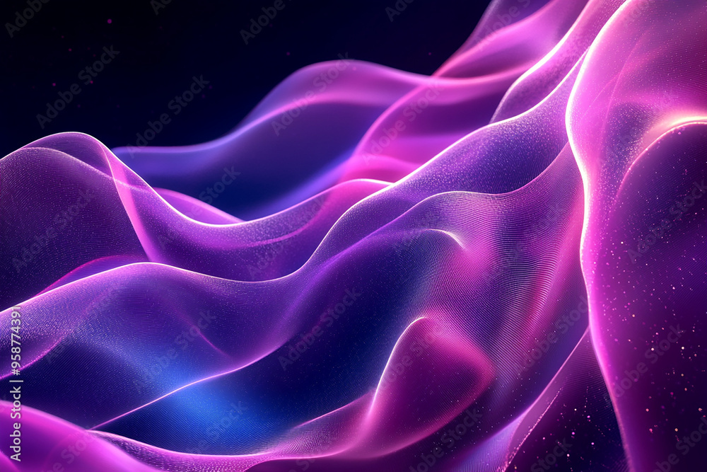 Obraz premium Abstract wave particle technology background