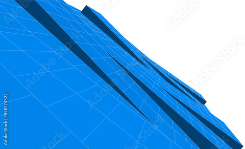 abstract architecture design 3d illustration