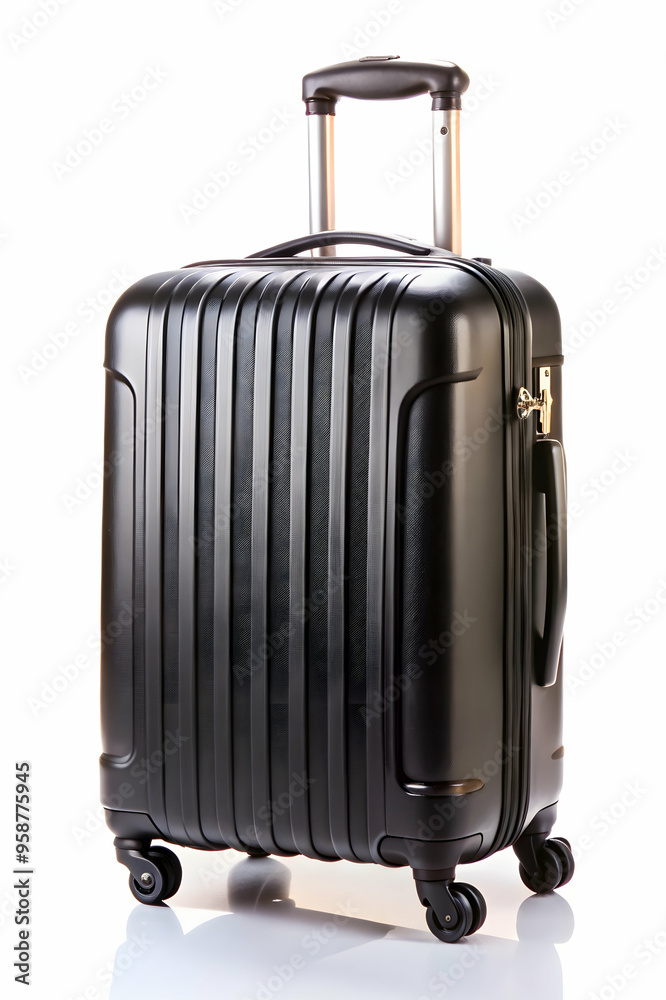 suit case black isolated white background suit case black isolated white background
