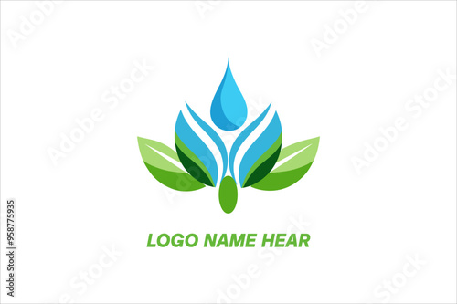 Free Download Green Leaf Logo Icon Vector and Silhouette Design: Eco-Friendly and Nature-Inspired Branding - GFXLoad