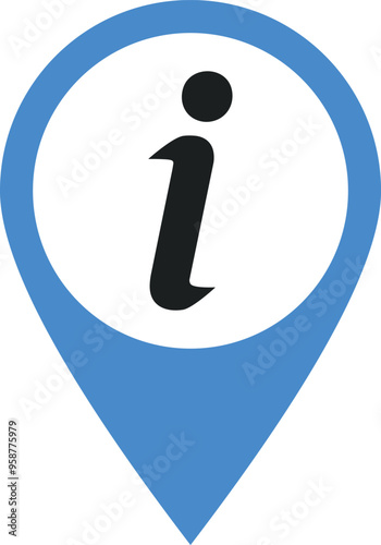 Location info pin, information Navigation, Location information map pin, Map point Blue, Map pin color, Information icon
