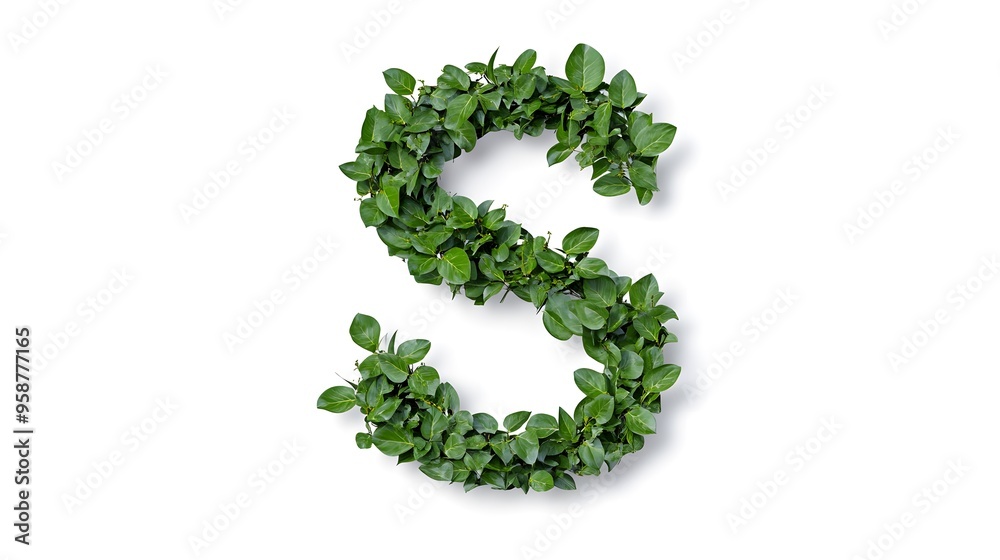 Hyper-Realistic Green Topiary Letter Hyper-Realistic Green Topiary Letter
