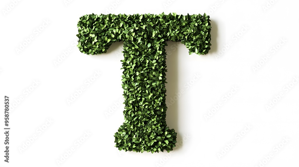 Hyper-Realistic Green Topiary Letter Hyper-Realistic Green Topiary Letter