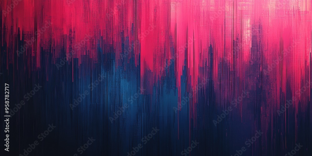 Abstract Vibrant Digital Art with Red and Blue Hues Displaying Vertical Striations Abstract Vibrant Digital Art with Red and Blue Hues Displaying Vertical Striations