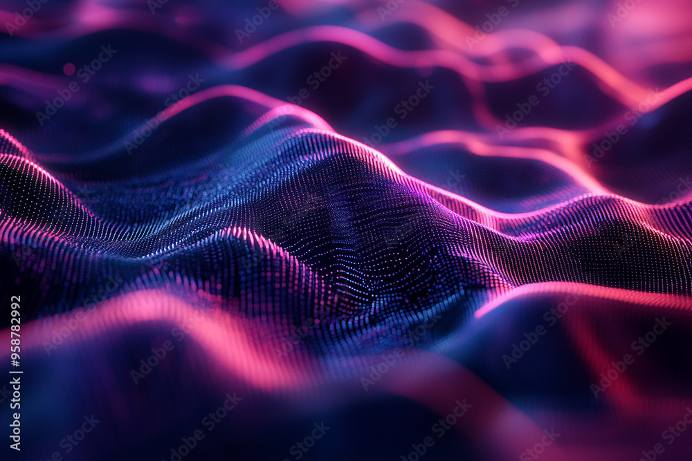 Abstract wave particle technology background Abstract wave particle technology background