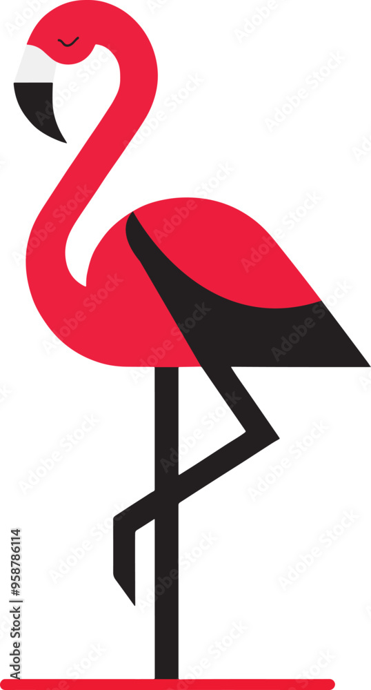 silhouette of flamingo illustration. silhouette of flamingo illustration.