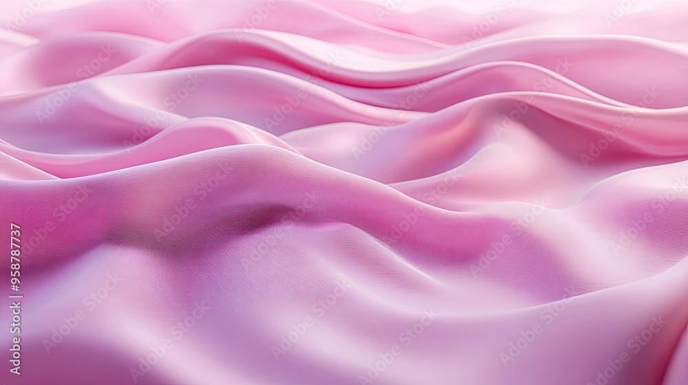 Digital rendering of soft pink silk fabric with a subtle, gradient ombre effect, flowing smoothly from light to dark. The elegant design is perfect for creating beautiful, luxurious textiles. Digital rendering of soft pink silk fabric with a subtle, gradient ombre effect, flowing smoothly from light to dark. The elegant design is perfect for creating beautiful, luxurious textiles.
